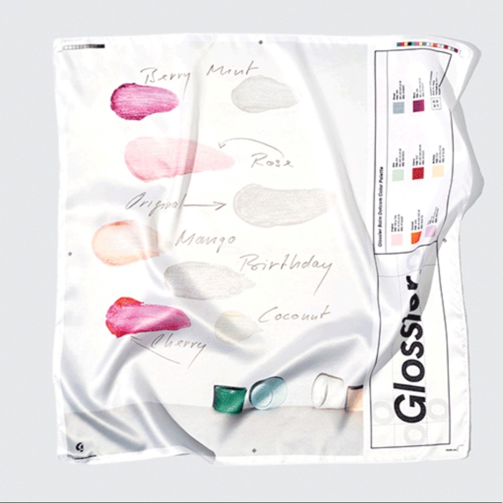 Glossier NWOT “The Balm Dotcom Scarf”